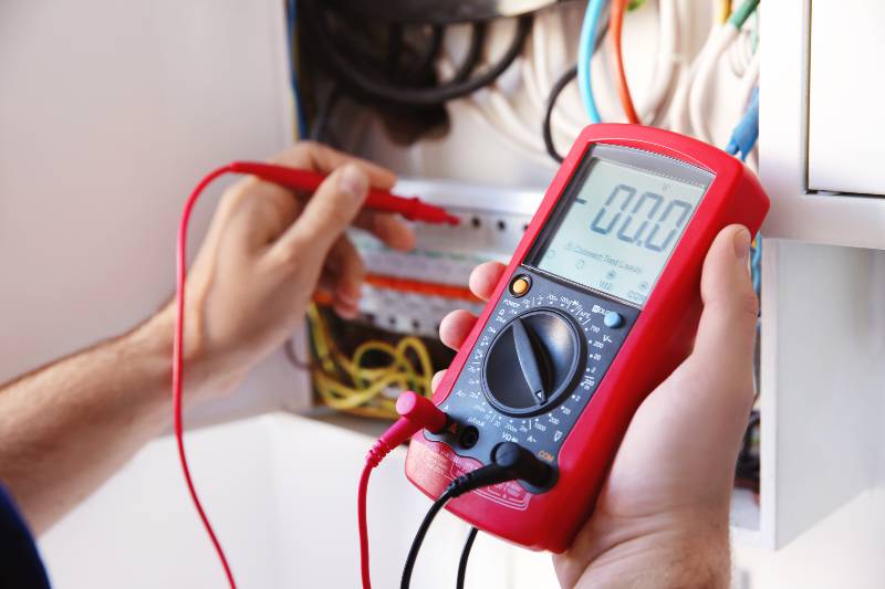 electric meter on circuit breaker